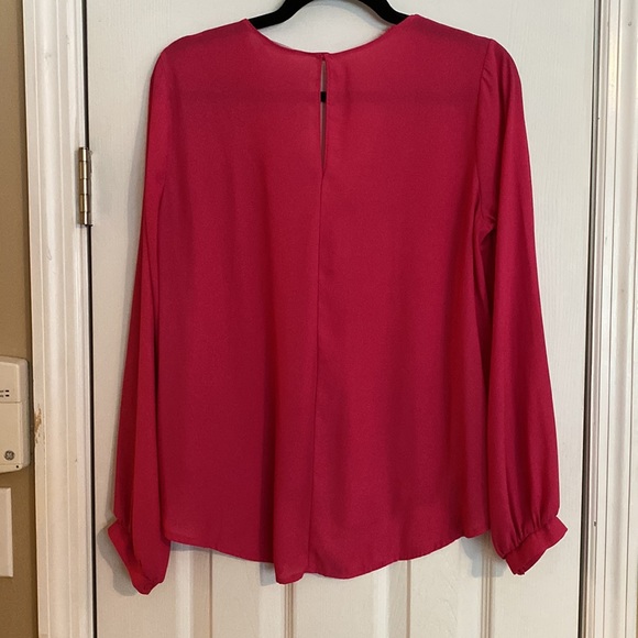Lush Fuchsia Pink Blouse Medium - Picture 3 of 4